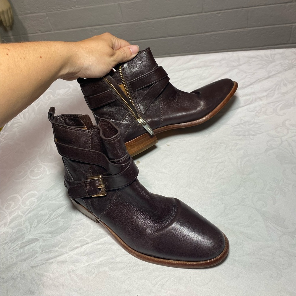 COACH Lannah Ankle Booties Boots Women’s 5.5 B Regular Width Leather? I think - Picture 10 of 13